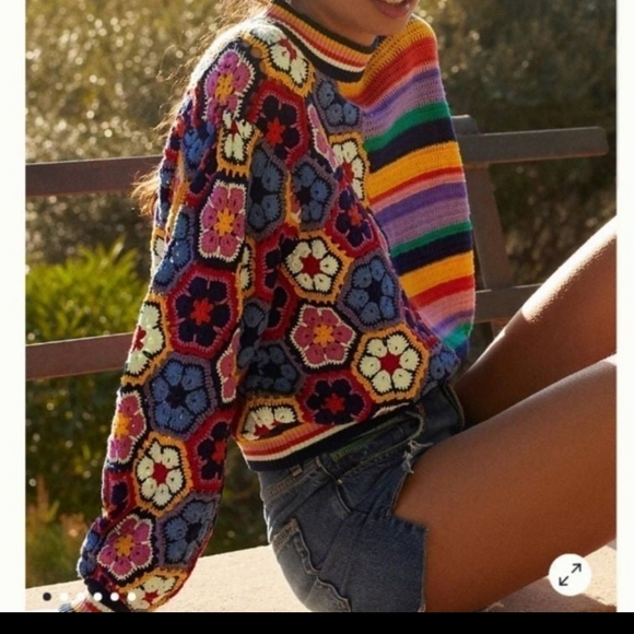 FARM Rio Crochet Sweater - Picture 2 of 8